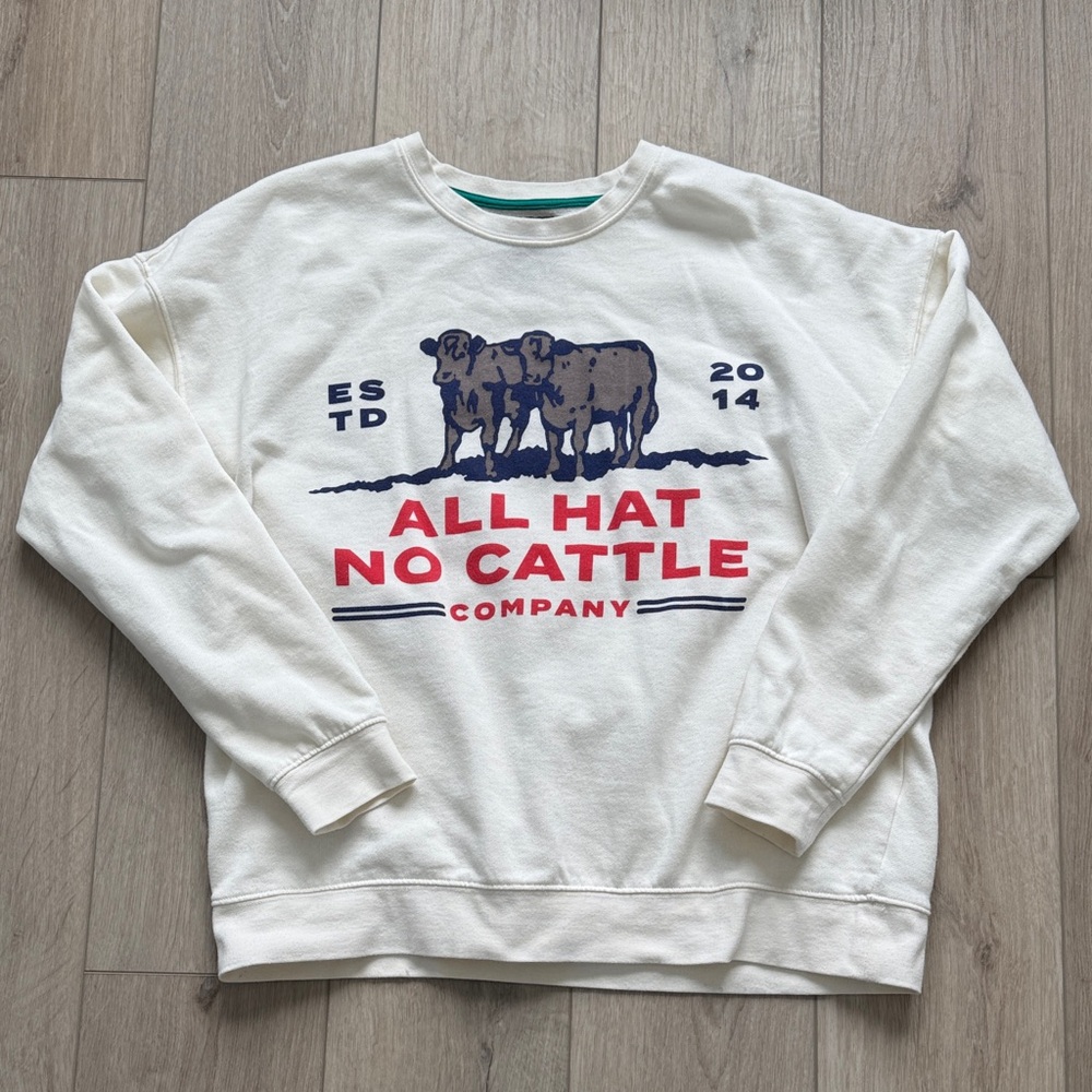 Sendero All Hat No Cattle Company Cream Sweatshirt